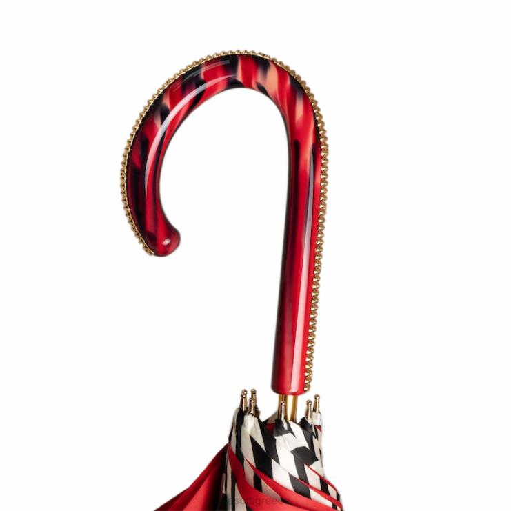 ομπρέλα | PASOTTI 189 21028-55 p48 - κόκκινη ομπρέλα ζέβρας 2N6B8406 για άνδρες και γυναίκες